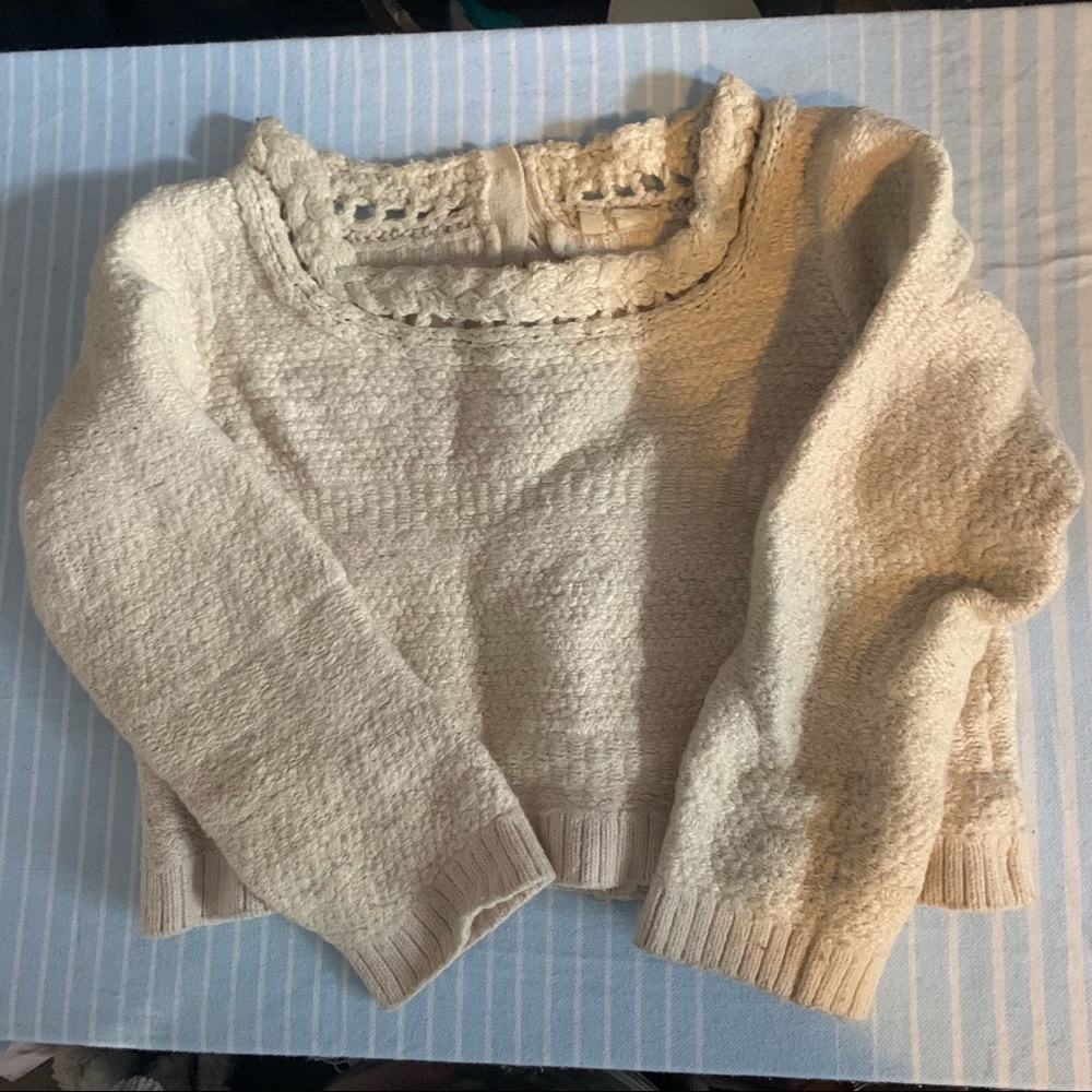 Moth: Cropped Button Back Sweater - image 7